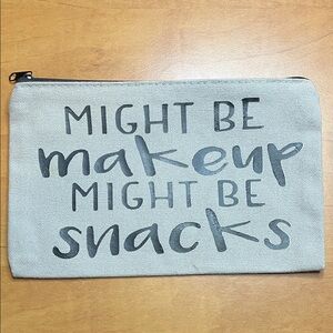 Gray and Black Makeup Bag